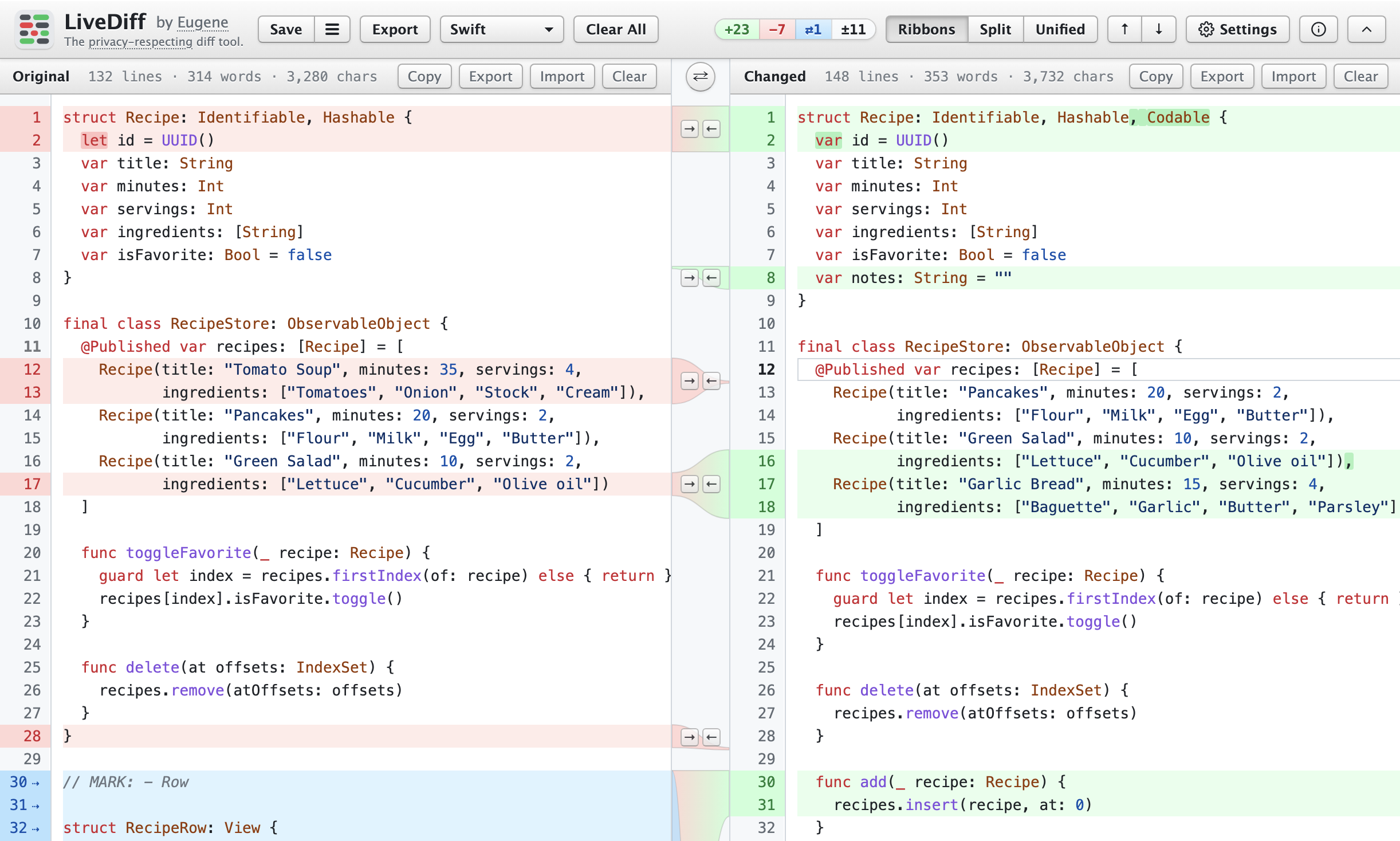Screenshot of the LiveDiff website.